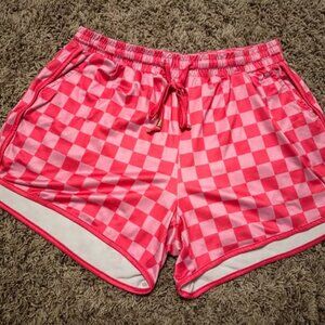 Pink Checkerd Shorts